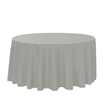 Silver Round Table Linens